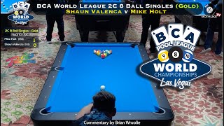 BCA 2024 World League 2C 8Ball Singles Gold Shaun Valenca v Mike Holt [upl. by Jamie]