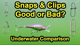 Fishing Snaps and Clips Are They Good or Bad and Should You Use Them underwater lure test [upl. by Eldoria]