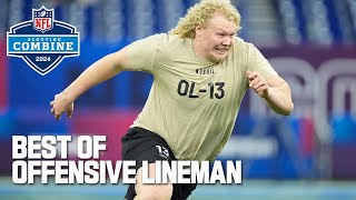 Best Workouts of Offensive Lineman  2024 NFL Scouting Combine [upl. by Ahtel]