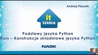 Podstawy języka Python  Konstrukcje składniowe  IT Szkoła [upl. by Nairde]