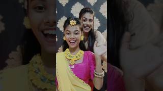 My Sister Self Bridal Haldi Makeup Tutorial🧡lmakeupshortshaldibridalsonalimakeover sangeet [upl. by Conni]