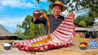 Juicy Pork Ribs Baked with Honey Sauce in Tandoor Juicy Delicious and Healthy [upl. by Enneirb]