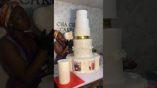 Decorating my biggest wedding cake prt3 bakerlife subscribe cake wedding weddingcake business [upl. by Ireg]