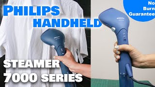 Philips Handheld Steamer 7000 series STH702020 Demo  NO BURN  Is it Possible  Real Life Review [upl. by Airetnahs]