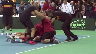 Matchpunt Steve Darcis vs Federico Delbonis halve finale Davis Cup 2015 België vs Argentinië [upl. by Andree]