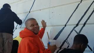 Painting My Moms Silhouette on The Honorary Elders Wall of LAURELTON QUEENS [upl. by Galateah]