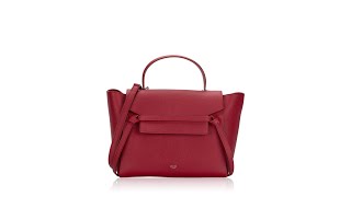 Celine Grained Calfskin Mini Belt Bag Pop Red [upl. by Odnalref]