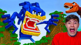 O GIGANTE SHIN SONIC MONSTRUOSO GODZILLA QUER ME PEGAR NO MINECRAFT HARDCORE SOBREVIVI 100 DIAS [upl. by Tnerb]