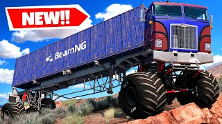 Hauling a Trailer with a MONSTER SEMI TRUCK During a Chase in BeamNG Drive Mods [upl. by Latrice]