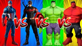 SUPERHERO COLOR DANCE CHALLENGE Captain America vs Hydra Captain America vs Hulk vs Red Hulk [upl. by Ahsem518]