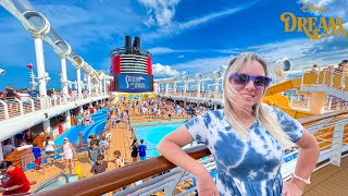 MY FIRST DISNEY CRUISE Disney Dream Embarkation Day Sail Away Party Room Tour amp More [upl. by Imuya600]