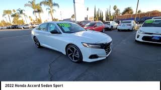 2022 Honda Accord Sedan Pasadena Los Angeles Glendale Alhambra Cerritos Orange County 2401680B [upl. by Goulden362]