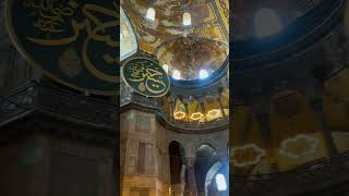 The inside of famous Hagia Sophia  Initially church but now a Mosque for Muslims Istanbul  Turkey [upl. by Adlay]