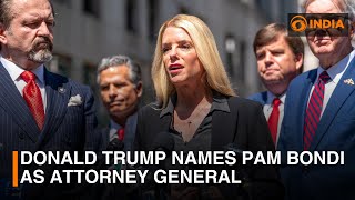 Donald Trump names Pam Bondi as Attorney General as Matt Gaetz steps down  DD India Live [upl. by Ekenna333]