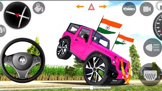 New Mahindra Pinky Thar 4X4 Jeep 4X4 Top Model 2024👿  Indian Cars Kar ka Gana Android Gameplay [upl. by Deckert]