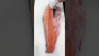 wholesalmon salmonsashimi salmoncutting salmonasmr fish [upl. by Ecyaj]