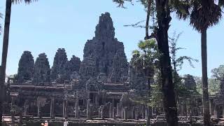 Tuk Tuk Driving Past Angkor Thom’s Bayon Temple  see how big it really is [upl. by Joleen293]