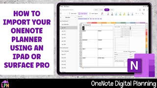 How to Import OneNote Digital Planner on iPad or Surface Pro  Microsoft OneNote Notebook [upl. by Giarla415]