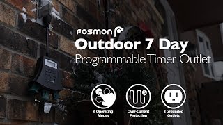 How to Set Up the Fosmon 3 Outlet Digital 7 Day Timer C10736US [upl. by Finer]