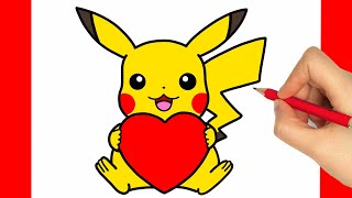 PIKACHU Zeichnen Einfach Pokemon Wie Zeichnet man für Anfänger und Schritt für Schritt Deutsch [upl. by Hgiellek]