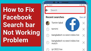 How to Fix Facebook Search bar Not working problemfix Facebook search could not load results [upl. by Ardnuek665]