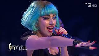 Lady Gaga  Scheiẞe Born This Way The Edge Of Glory Live on Germanys Next Top Model HD [upl. by Klapp131]