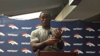 Demaryius Thomas discusses the Broncos win against the Saints [upl. by Bein]