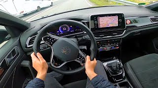 2022 VW TRoc 20 TDI RLine  review amp pov test drive [upl. by Annaer618]