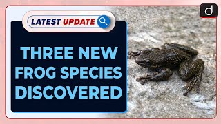 Three New Frog Species Discovered  Latest update  Drishti IAS English [upl. by Airdnahs]