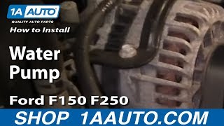 How To Replace Water Pump 9704 54L V8 Ford F150250 [upl. by Eppesuig]