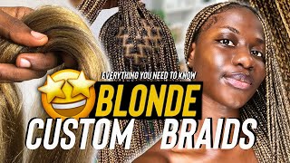 HOW TO PERFECT CUSTOM BLONDE BRAIDING HAIR BLEND FOR BRAIDS DARK SKIN FRIENDLY VERY DETAILED [upl. by Bledsoe]