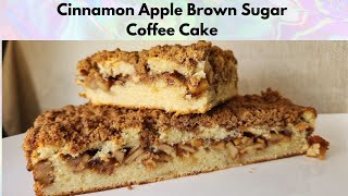 Delicious Cinnamon Apple Coffee Cake With A Sweet Crumble Topping [upl. by Domash372]