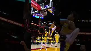 Bam Adebayo dunk poster🔥 shorts nba [upl. by Corell676]