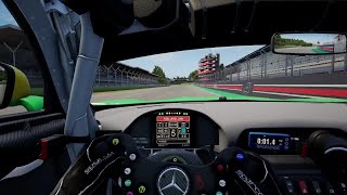 ACC Imola Mercedes AMG GT4 2016 Dry Track Guide Hotlap  Telemetry [upl. by Hulen977]