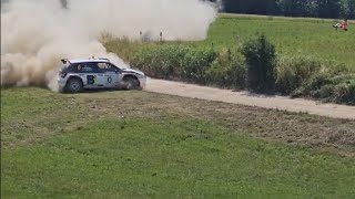 RALLY POLAND 2024 super stage 4 Rajd Polski Day 1 CRASH ACTIONRALLYWRC [upl. by Etteloc]