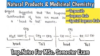 Terpenoid and Carotenoids  Isoprene Rule amp Special Isoprene Rule  Natural Product  Handmade Notes [upl. by Ainyt403]