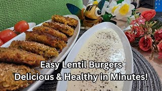 Easy Lentil Burgers Delicious amp Healthy in Minutes [upl. by Aurea]