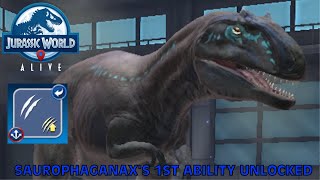 Saurophaganax’s 1st Ability Unlocked  Jurassic World Alive [upl. by Ayyn625]