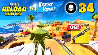 Fortnite Reload quotDesert Dropquot  High Kill RANKED Solo Gameplay Wins Keyboard amp Mouse [upl. by Saimerej]