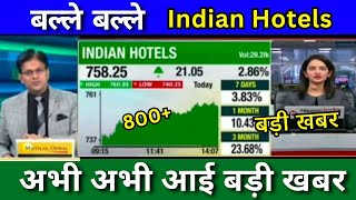 Indian Hotels share latest news Today Indian Hotels share news today Target price share analysis [upl. by Buttaro]