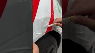 Customized car wrap carwrap vinylwrap carwraping teslawrap asmr teslaupgrade [upl. by Prosperus246]