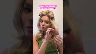 My favorite way to get lots of volume in a 90s style blowout  use Velcro rollers hairtutorial [upl. by Bromleigh]