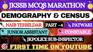 MCQS On DemographyCensus Its Feature amp Functions Part  4 for All JKSSB UPCOMING EXAMS [upl. by Alyse]