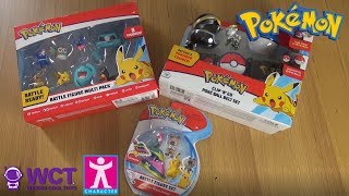 Pokémon Battle figures and Clip n Go PokéBall set Unboxing [upl. by Ambrogino]