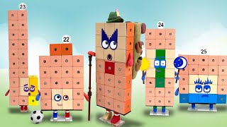 DIY Numberblocks Toys 21 to 25  Magnetic Cubes Poseable Figures  Keiths Toy Box [upl. by Martres]