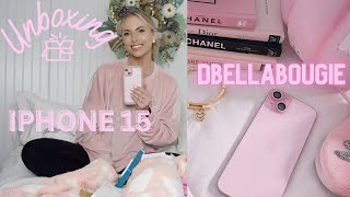 IPHONE 15 PLUS  PINK  UNBOXING 🎀 [upl. by Enneillij]