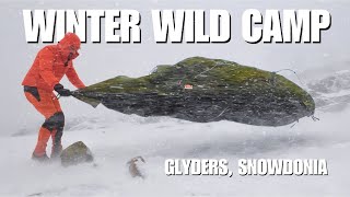 ‼️❄️ SNOWSTORM WINTER WILD CAMP ON THE GLYDERS [upl. by Ardnoed25]