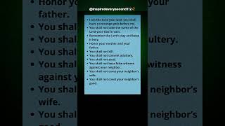 THE 10 commandments shorts youtubeshorts youtube viralvideo 10commandments trending [upl. by Fisch]