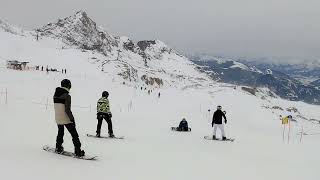 Kaprun dag 2 snowboarden in Oostenrijk Ziet er weer mooi uit [upl. by Helsie]