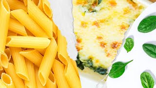 Nudelauflauf mit Spinat Rezept ohne vorkochen  schnelle Küche  vegetarische Rezepte selbstgemacht [upl. by Oibirot]